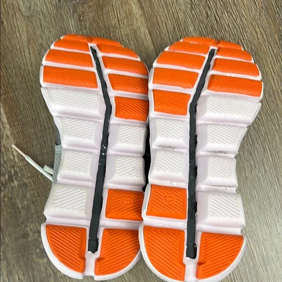 On Running Women's Athletic Shoes - Gray and Orange - Picture 6 of 8